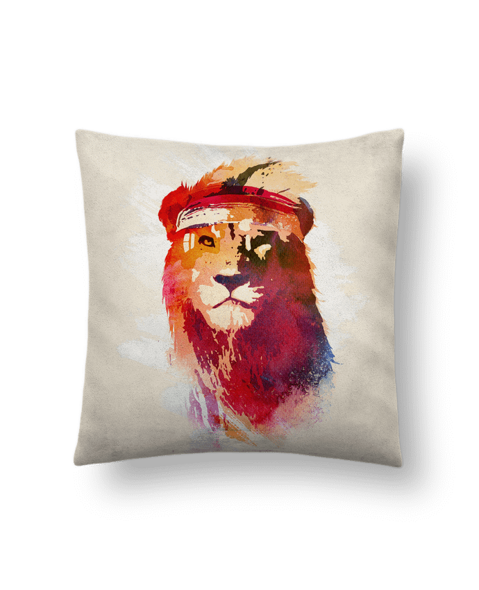 Cushion suede touch 45 x 45 cm Gym lion by robertfarkas