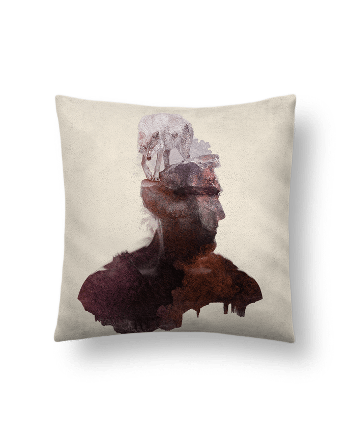 Cushion suede touch 45 x 45 cm Inner wilderness by robertfarkas