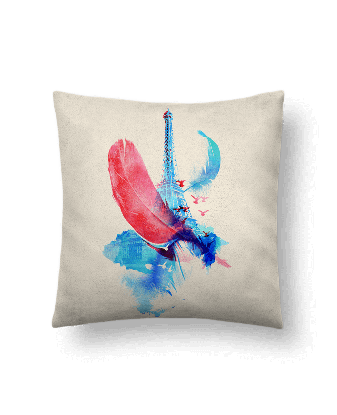 Cushion suede touch 45 x 45 cm Pigeons of Paris by robertfarkas