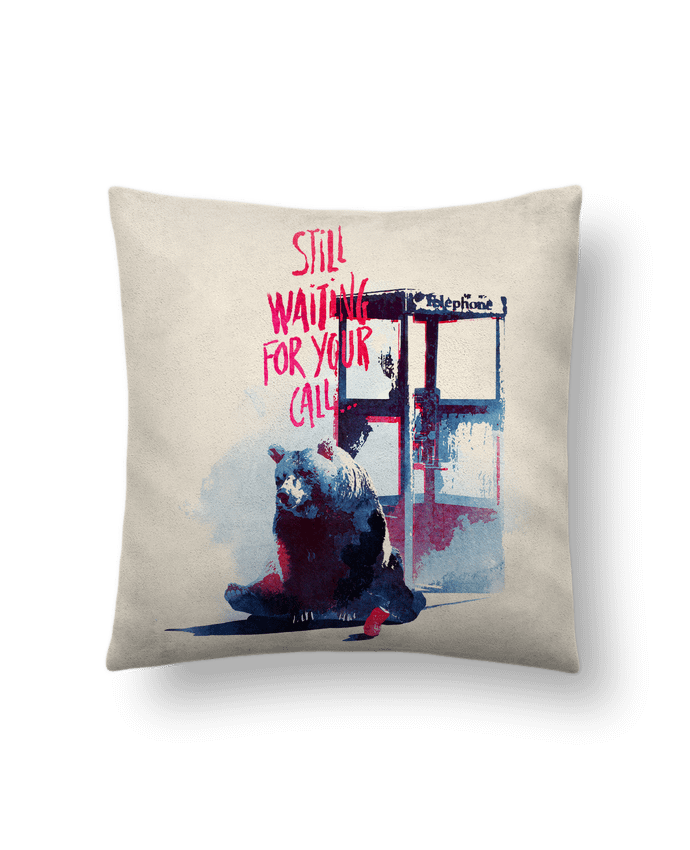 Cushion suede touch 45 x 45 cm Still waiting for your call by robertfarkas