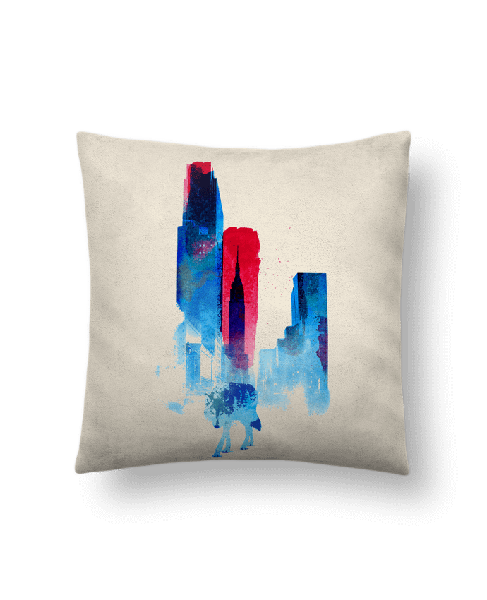 Cushion suede touch 45 x 45 cm The wolf of the city by robertfarkas