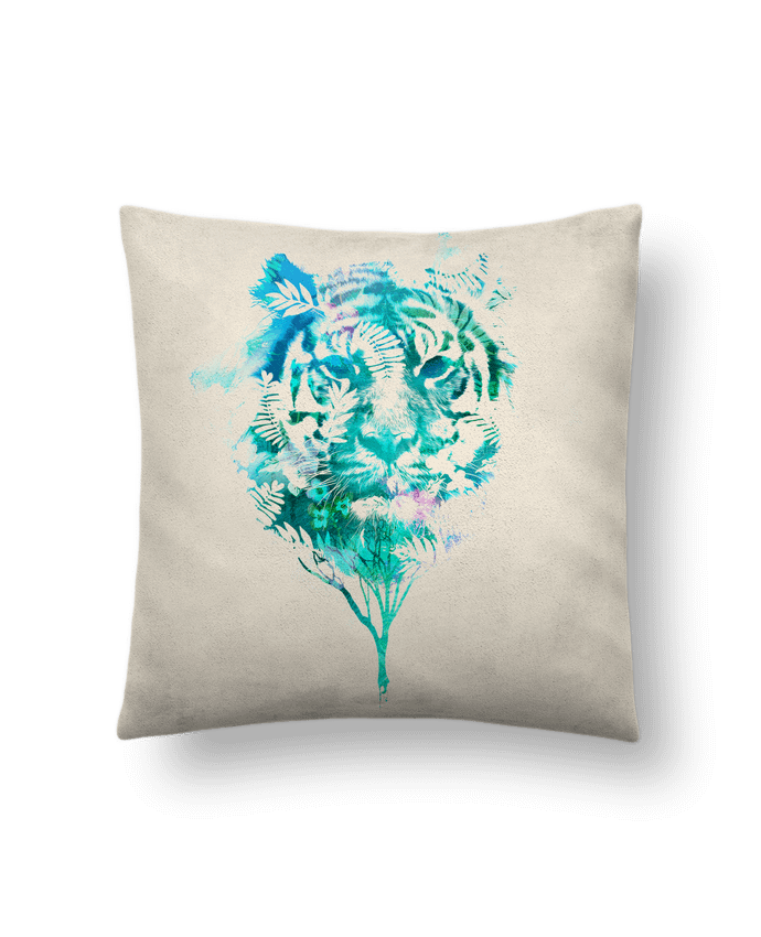 Cushion suede touch 45 x 45 cm Tiger tree by robertfarkas