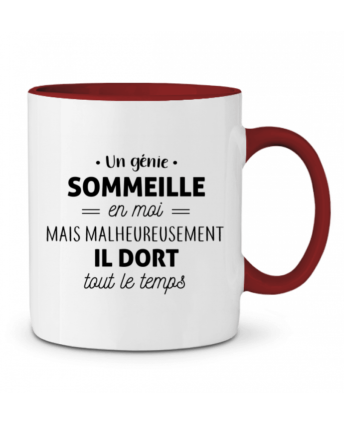 Mug bicolore Un génie sommeille en moi La boutique de Laura