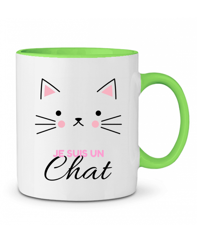 Mug bicolore Je suis un chat La boutique de Laura