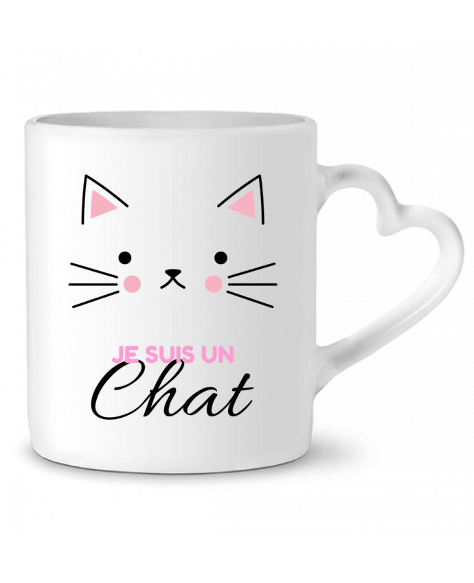 Mug coeur Je suis un chat par La boutique de Laura