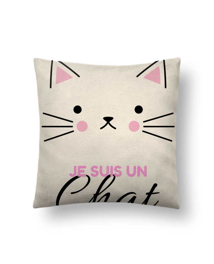 Cushion suede touch 45 x 45 cm Je suis un chat by La boutique de Laura