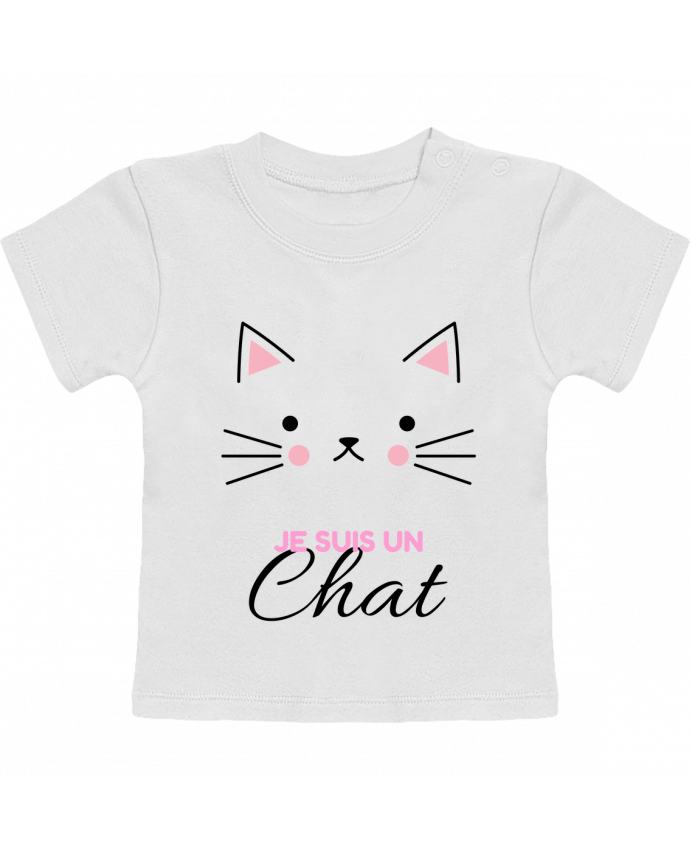 T-Shirt Baby Short Sleeve Je suis un chat manches courtes du designer La boutique de Laura