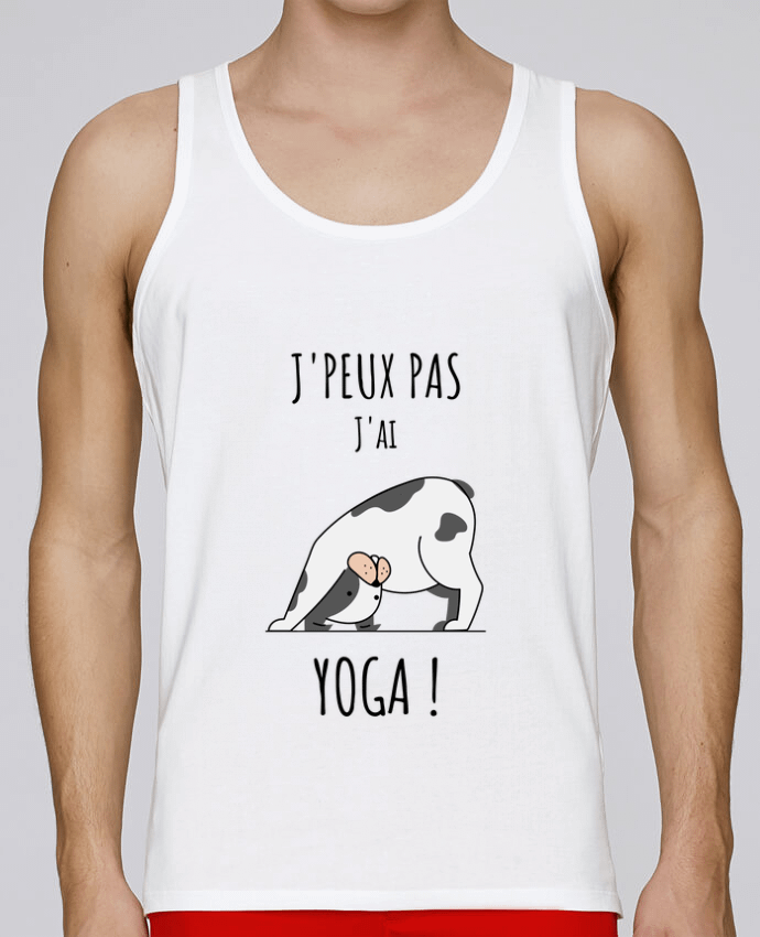 Camiseta de tirantes algodón orgánico hombre Stanley Runs J'peux pas j'ai YOGA por La boutique de Laura 100% coton bio