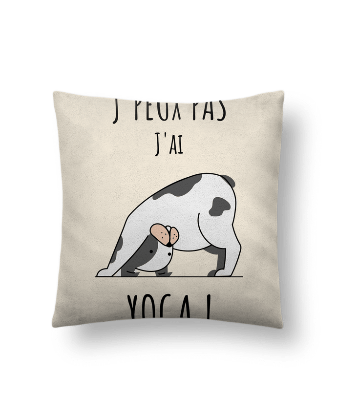 Cojín Piel de Melocotón 45 x 45 cm J'peux pas j'ai YOGA por La boutique de Laura