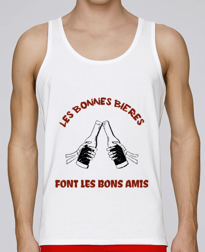 Débardeur homme Les bonnes bières font les bons amis par La boutique de Laura 100% coton bio