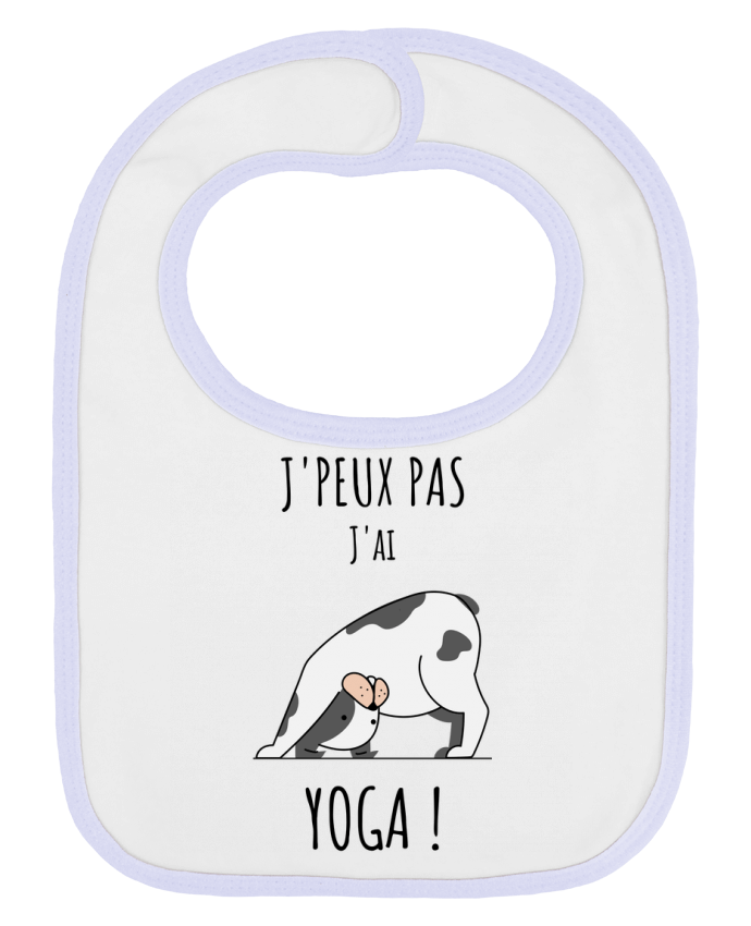 Babero Liso y Contrastado J'peux pas j'ai YOGA por La boutique de Laura