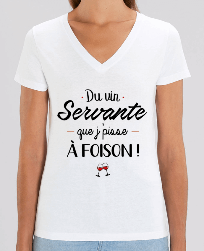 Tee Shirt Femme Col V Stella EVOKER Du vin servante Par  La boutique de Laura