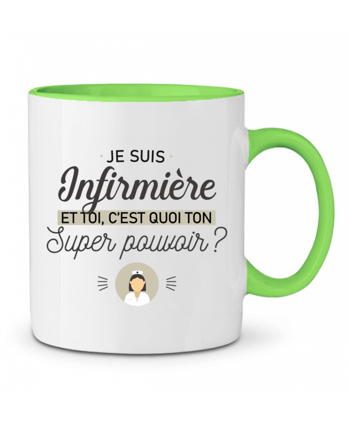 Mug bicolore Je suis infirmière La boutique de Laura