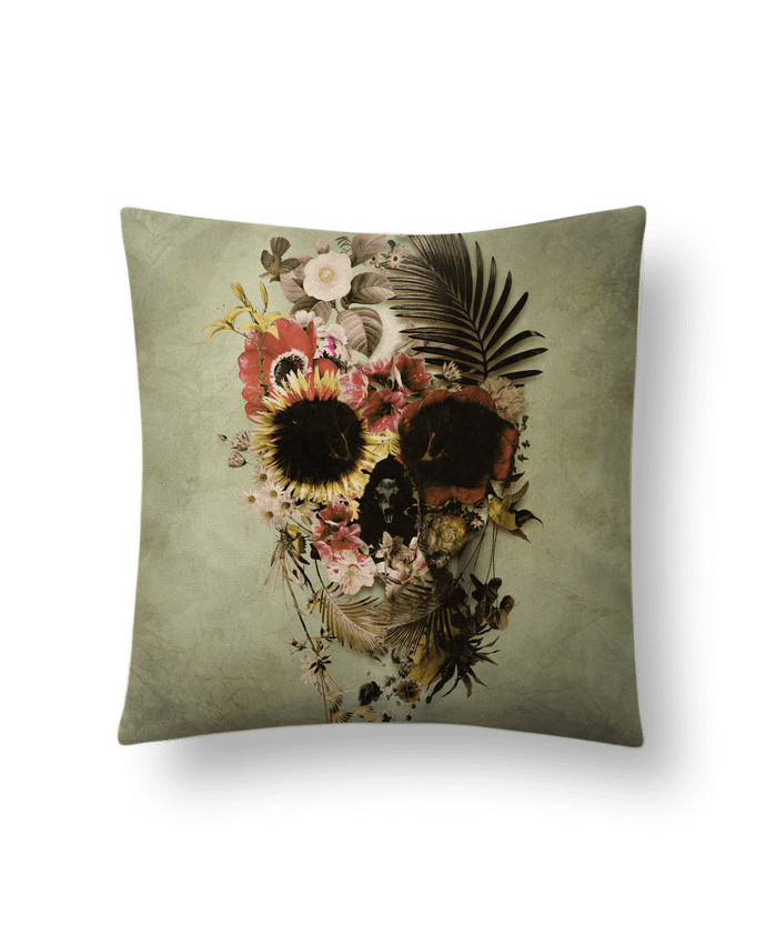 Cushion suede touch 45 x 45 cm Garden Skull by ali_gulec