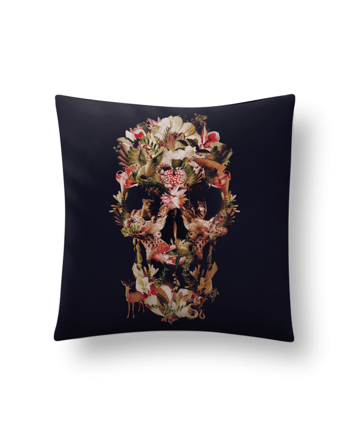 Cushion suede touch 45 x 45 cm Jungle Skull by ali_gulec