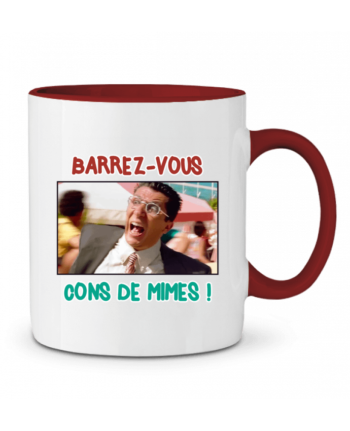 Mug bicolore Barrez-vous cons de mimes ! La boutique de Laura