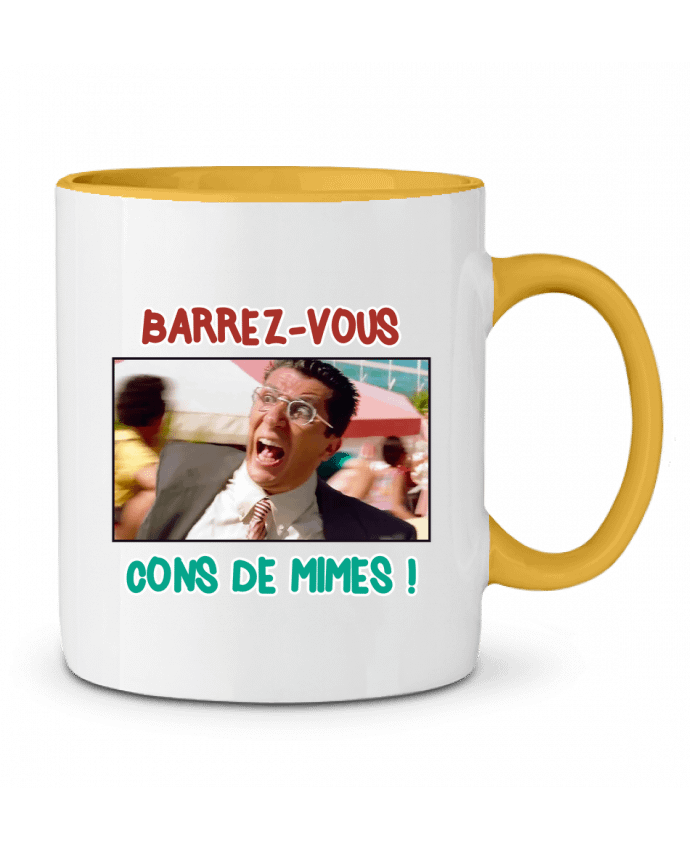 Mug bicolore Barrez-vous cons de mimes ! La boutique de Laura