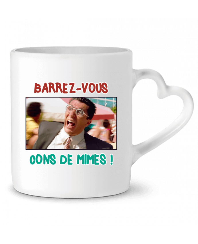 Mug coeur Barrez-vous cons de mimes ! par La boutique de Laura