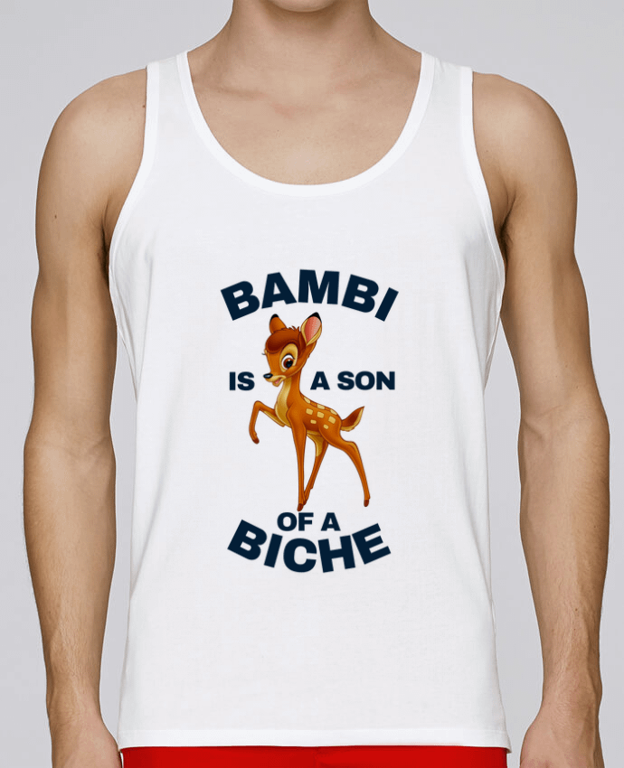 Débardeur homme Bambi is a son of a biche par La boutique de Laura 100% coton bio
