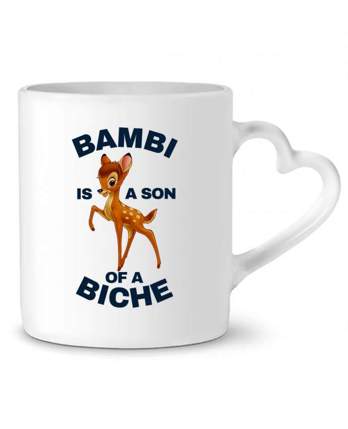Mug coeur Bambi is a son of a biche par La boutique de Laura