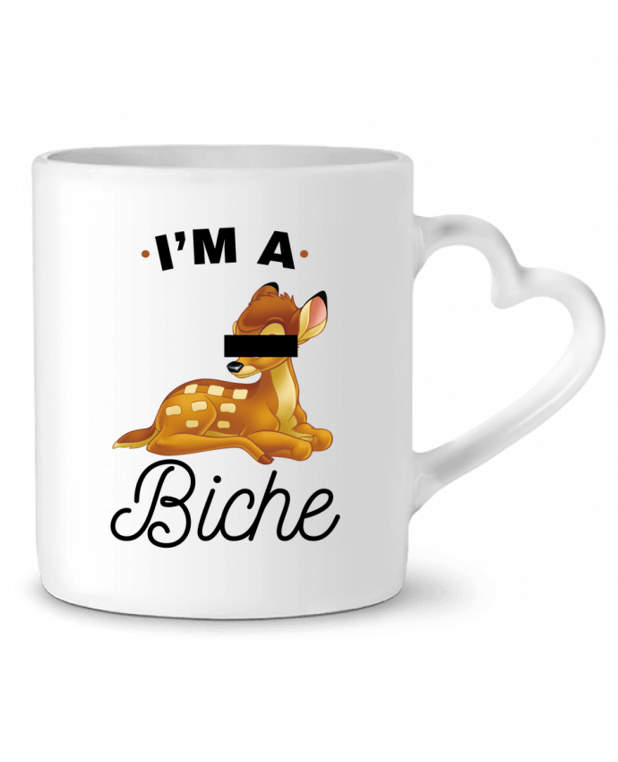 Mug coeur I'm a biche par La boutique de Laura