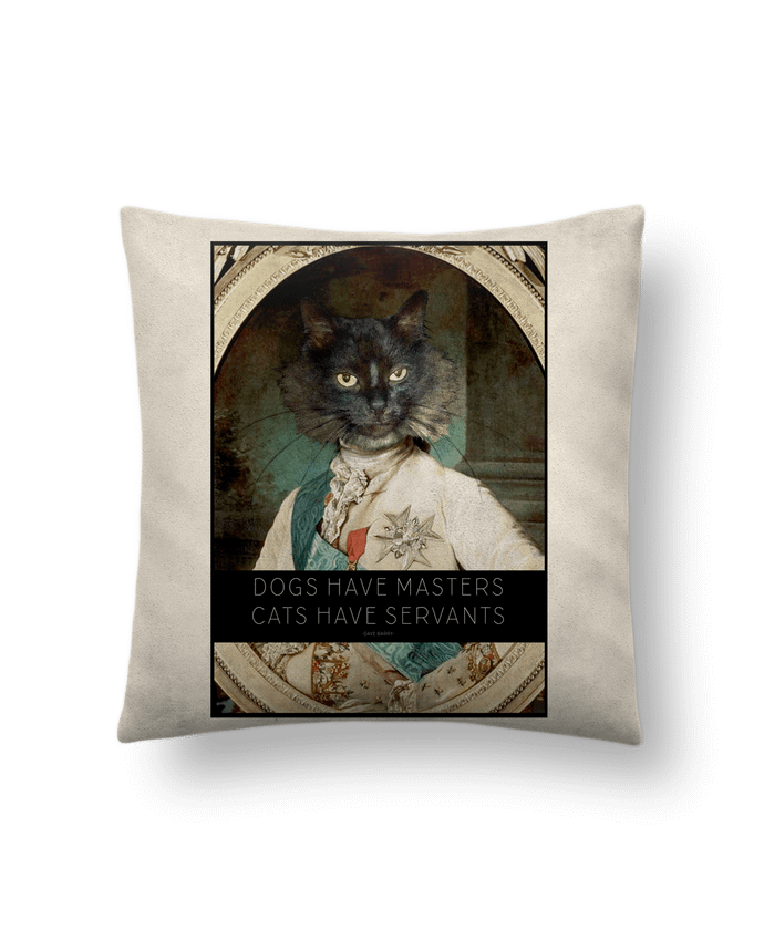 Cushion suede touch 45 x 45 cm King Cat by Tchernobayle