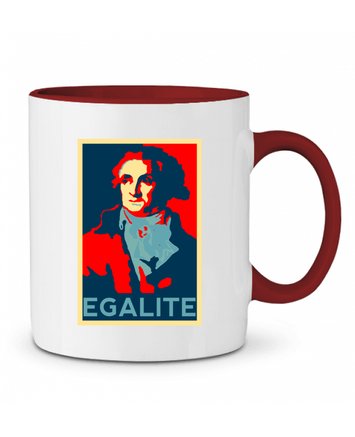 Mug bicolore Condorcet - égalité Hémipléjik