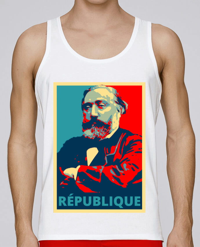 Débardeur homme Léon Gambetta - République par Hémipléjik 100% coton bio