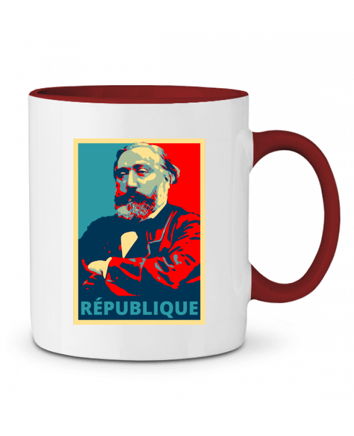 Mug bicolore Léon Gambetta - République Hémipléjik