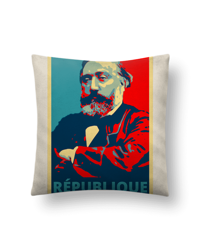 Coussin suédine Léon Gambetta - République par Hémipléjik