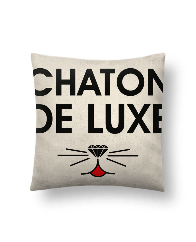 Cushion suede touch 45 x 45 cm Chaton de luxe by tunetoo