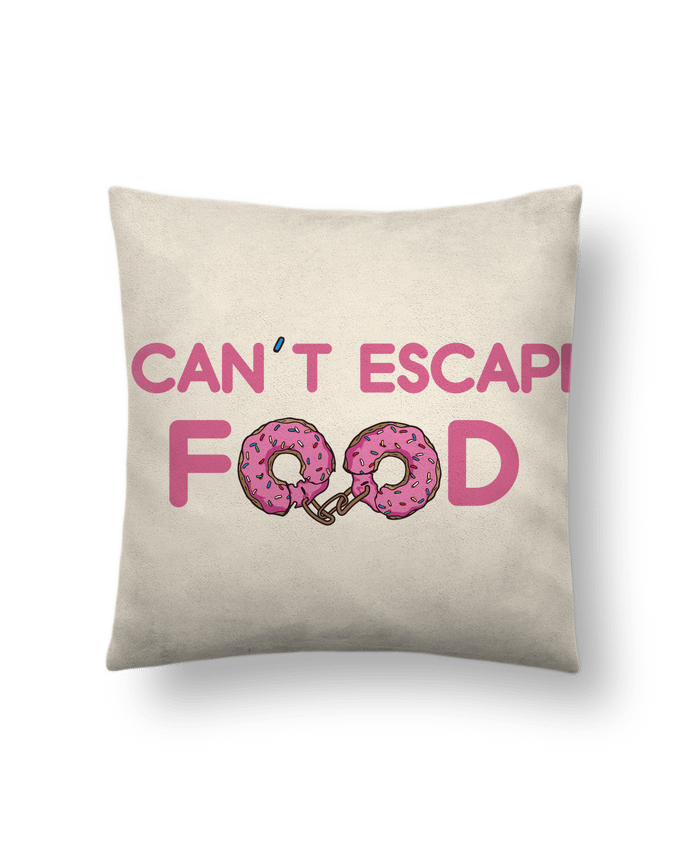 Cushion suede touch 45 x 45 cm I can't escape food by tunetoo