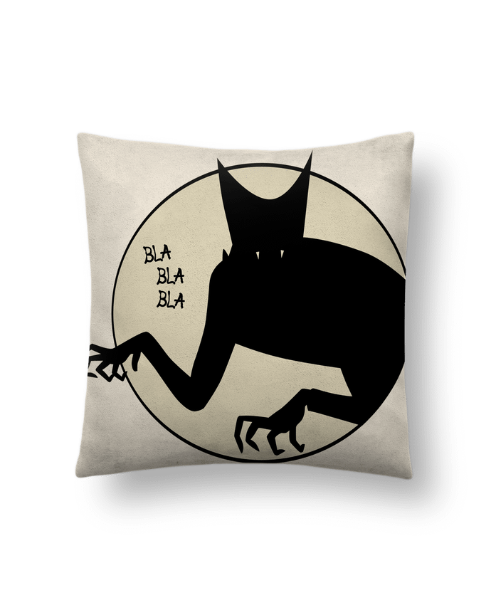 Cushion suede touch 45 x 45 cm BLA BLA BLA by teeshirt-design.com