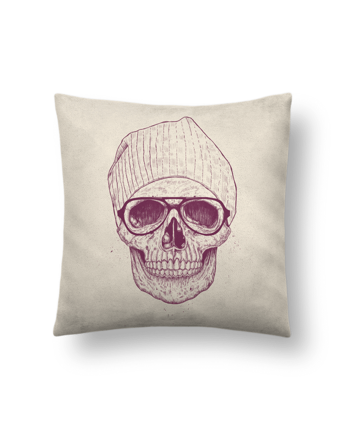 Cushion suede touch 45 x 45 cm Cool Skull by Balàzs Solti