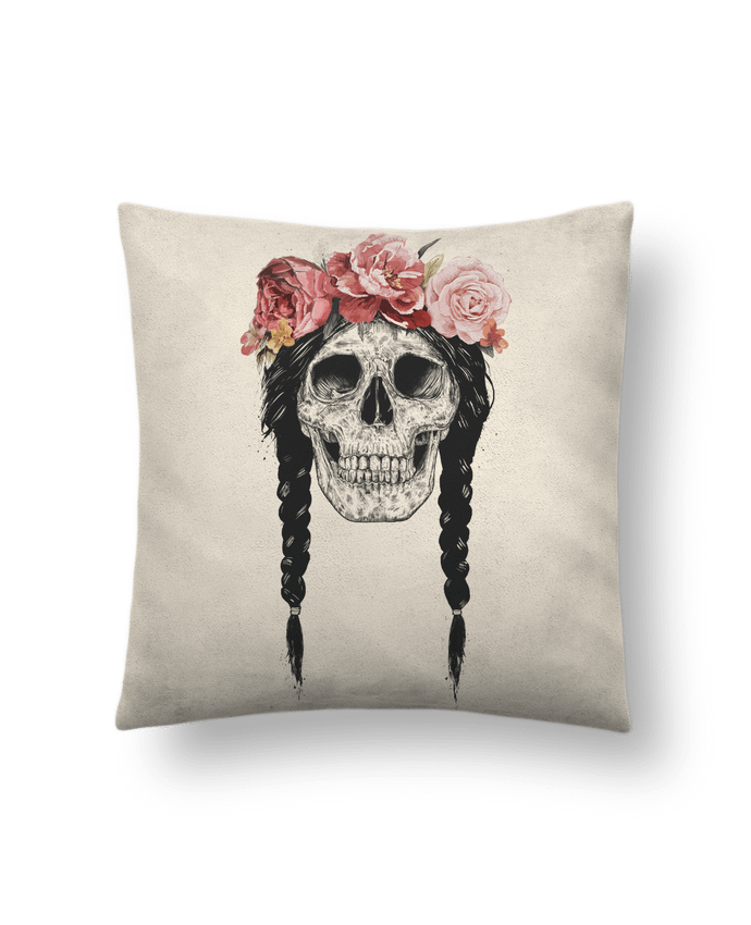 Cushion suede touch 45 x 45 cm Festival Skull by Balàzs Solti