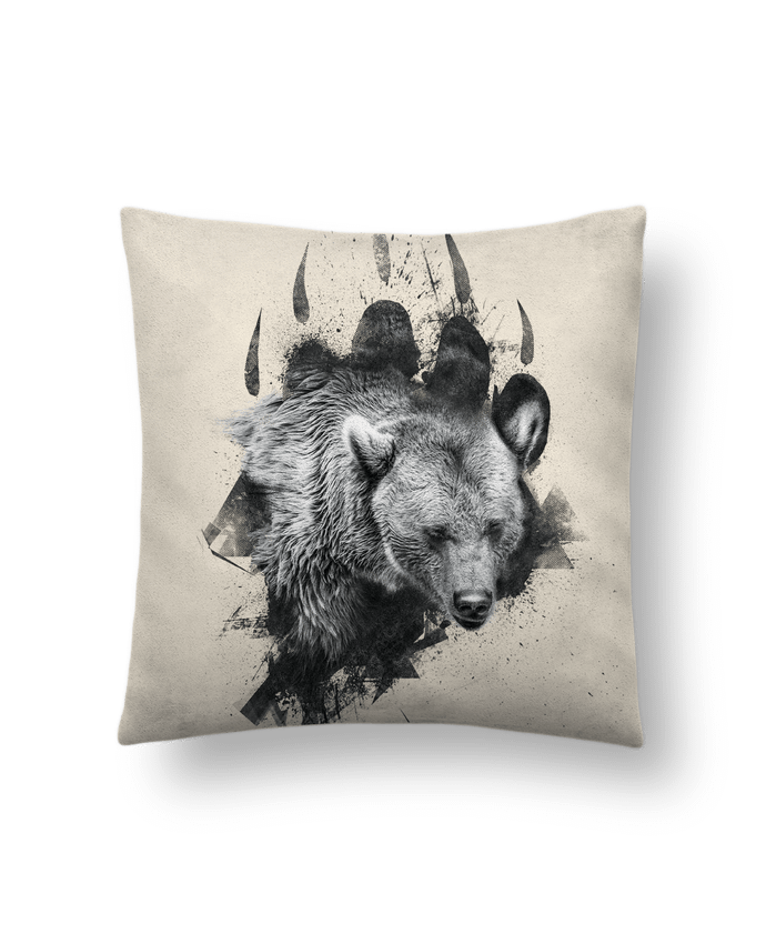 Coussin suédine Bear footprint par WZKdesign