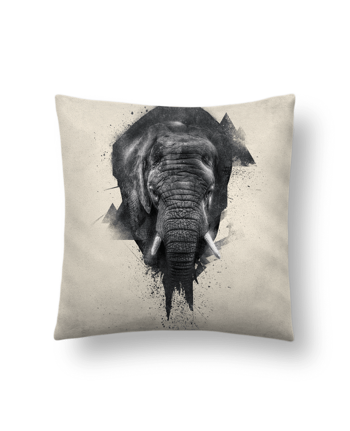 Coussin suédine elephant footprint par WZKdesign