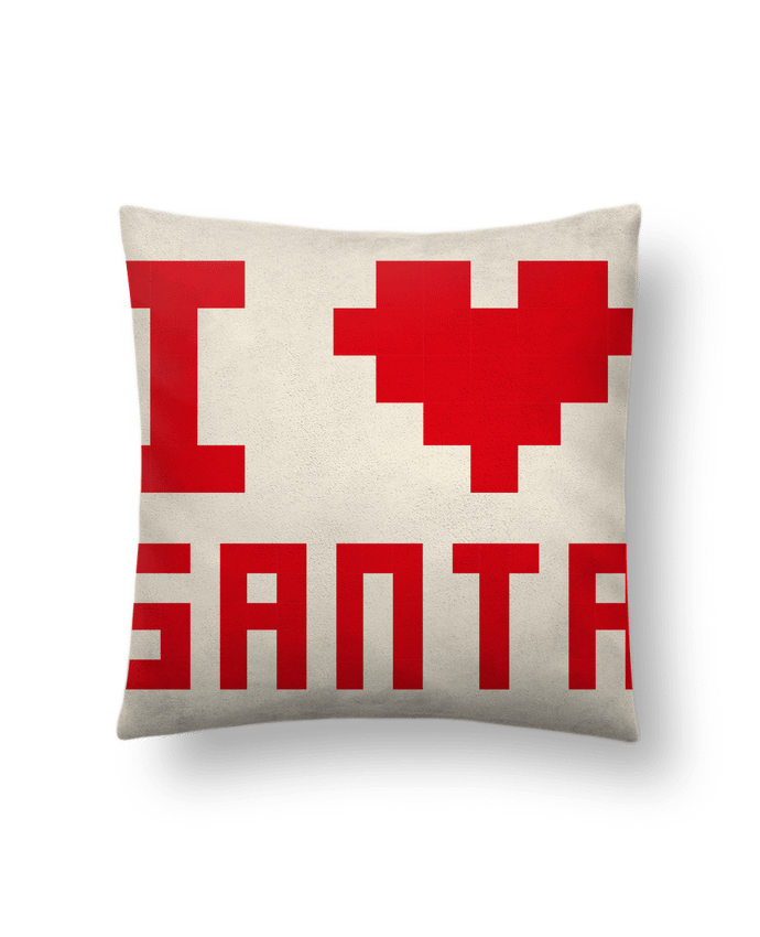 Coussin suédine I LOVE SANTA par tunetoo