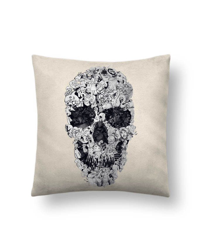Cushion suede touch 45 x 45 cm Doodle bw by ali_gulec