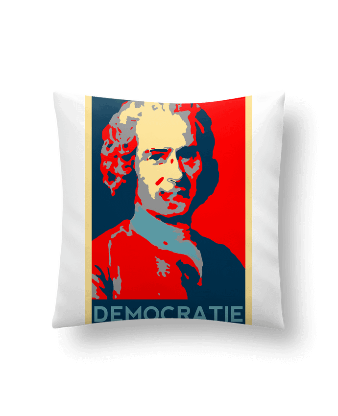 Coussin Jean-Jacques Rousseau - Démocratie par Hémipléjik