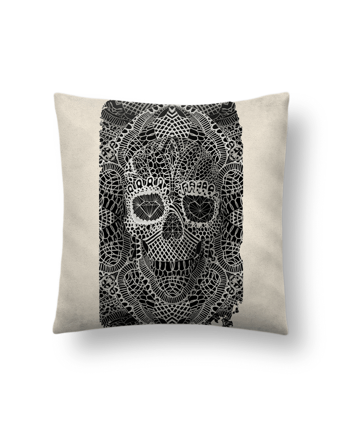 Cushion suede touch 45 x 45 cm Lace skull by ali_gulec