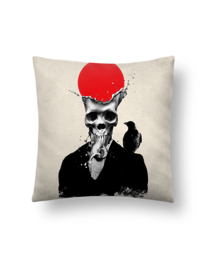 Cushion suede touch 45 x 45 cm Splash skull by ali_gulec
