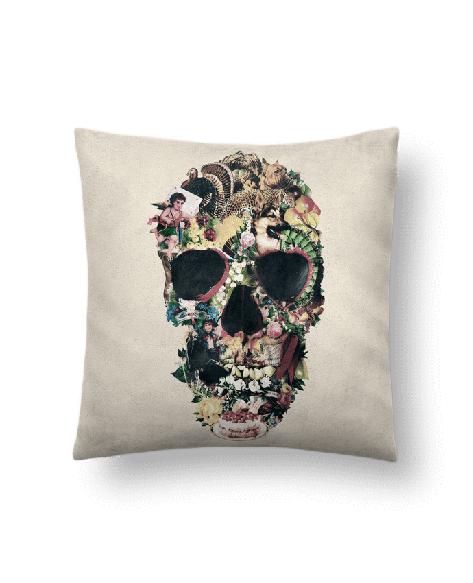 Cushion suede touch 45 x 45 cm Vintage Skull by ali_gulec