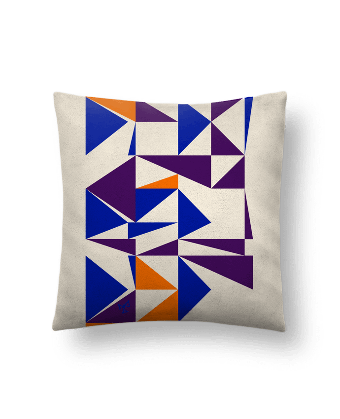 Cushion suede touch 45 x 45 cm Trio de triangles by Chez-Alice