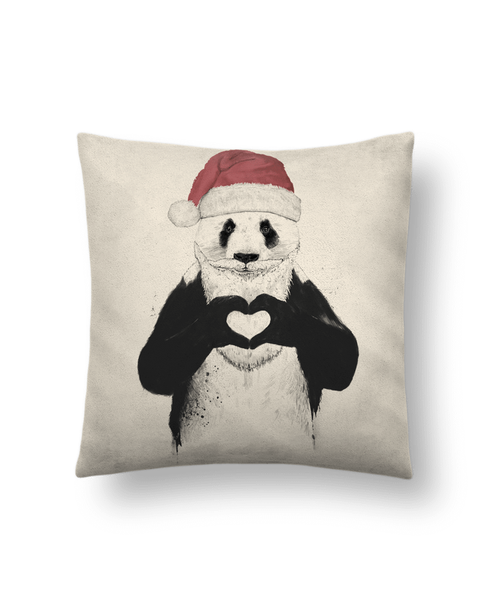 Cushion suede touch 45 x 45 cm Santa Panda by Balàzs Solti