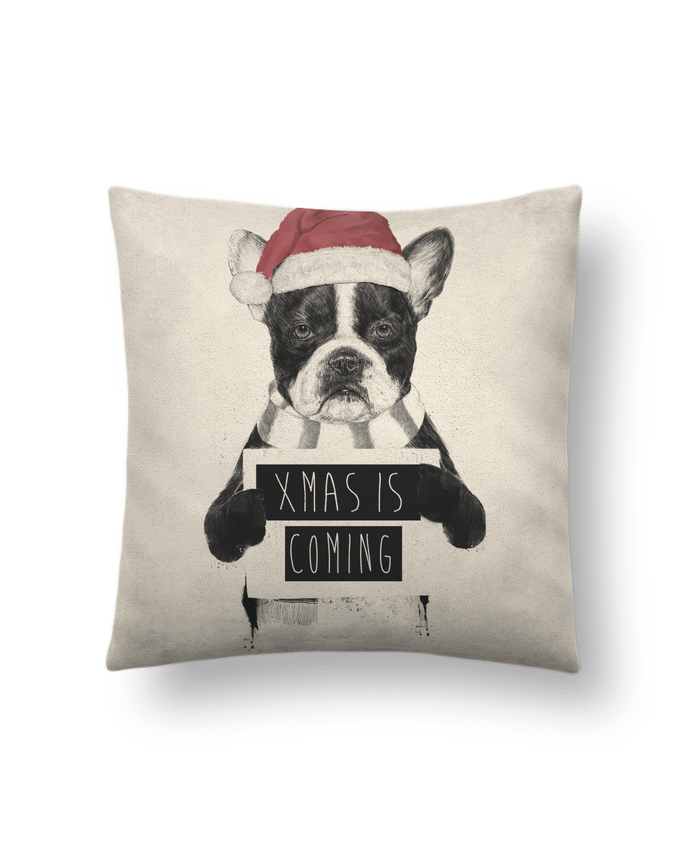 Cushion suede touch 45 x 45 cm Winter is boring by Balàzs Solti