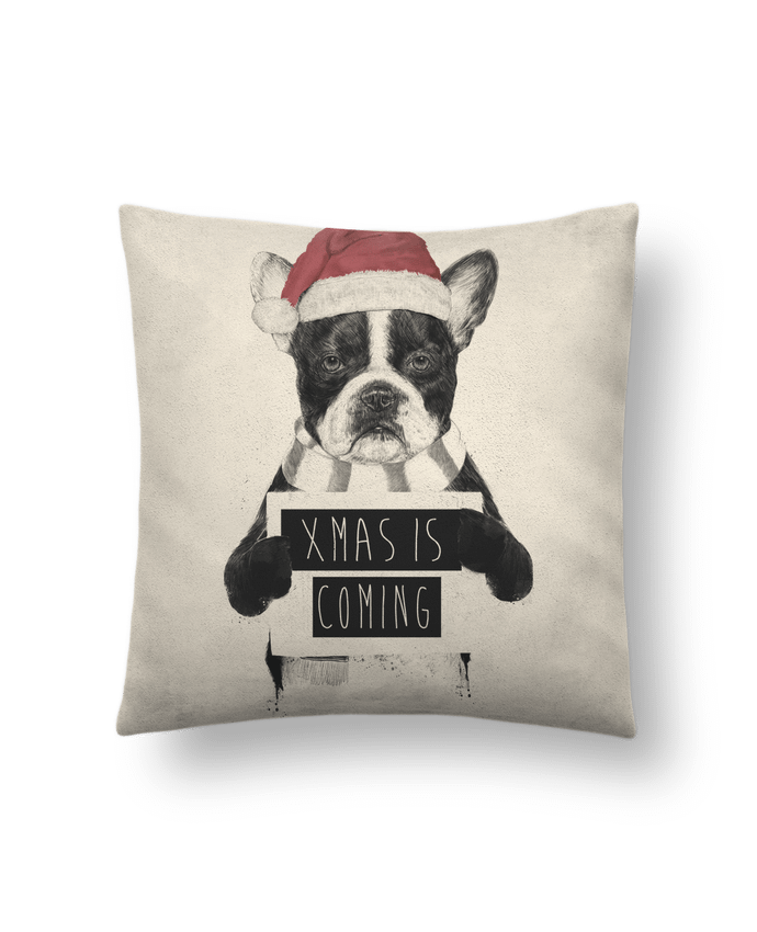 Cushion suede touch 45 x 45 cm X-mas is coming by Balàzs Solti
