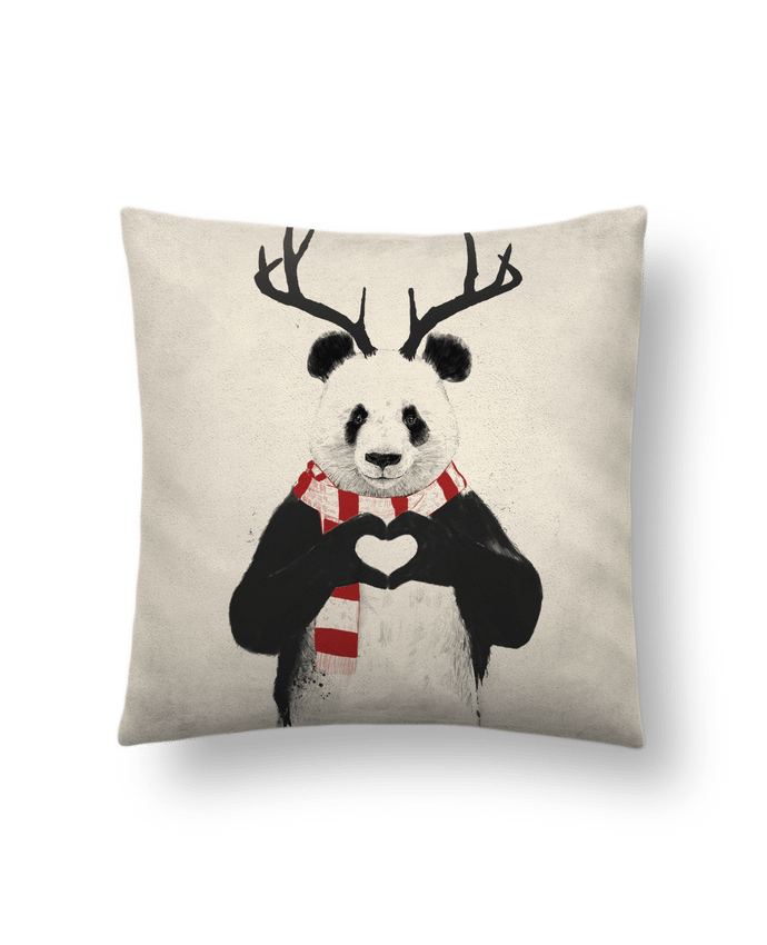Cushion suede touch 45 x 45 cm X-mas Panda by Balàzs Solti