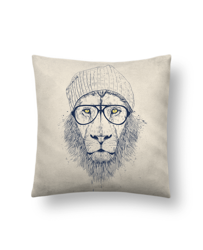 Cushion suede touch 45 x 45 cm Cool Lion by Balàzs Solti