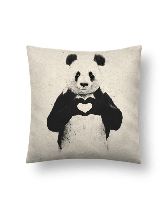 Cushion suede touch 45 x 45 cm All you need is love by Balàzs Solti